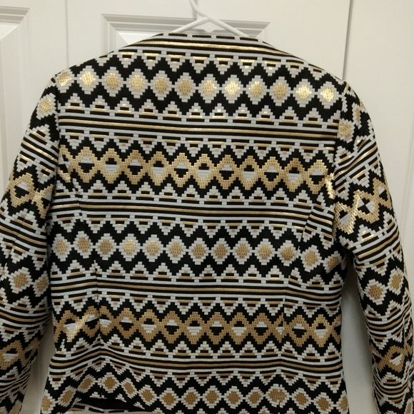 Women's Dress Blazer, Black and Gold. - Picture 2 of 4